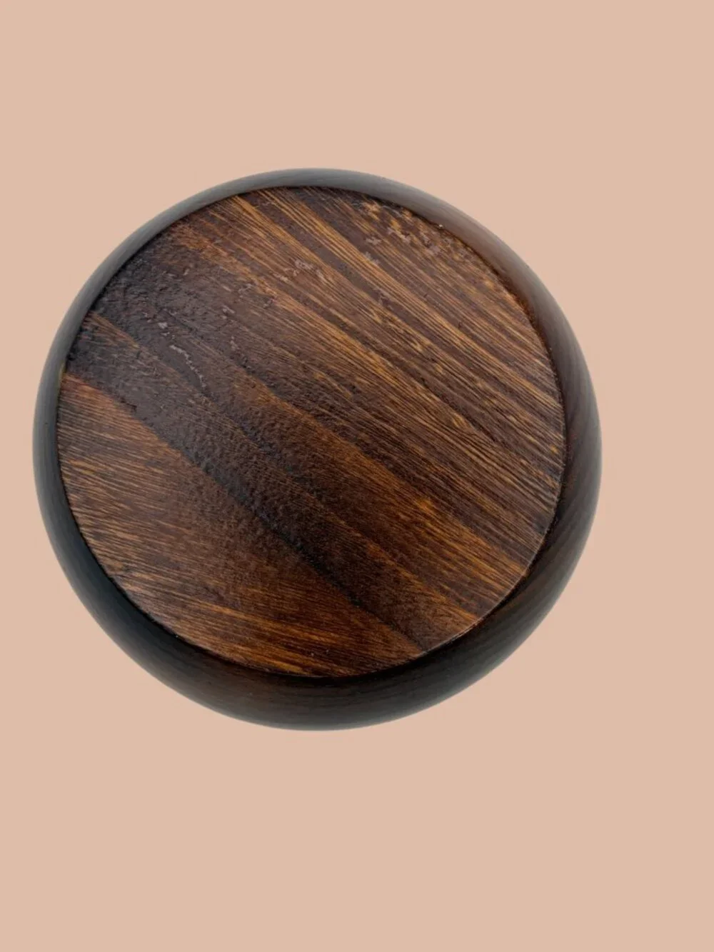 Vintage Hand Turned Mahogany Wood Bowl | Rustic Wooden Catchall Dish | MCM